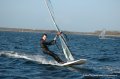 Ik op volle snelheid over de finish tijdens de Regiocup.